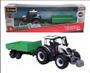 Imagem de Miniatura Trator Valtra N174 Com Carreta Branco Bburago