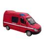 Imagem de Miniatura Van Sprinter Mercedes Bombeiro Real 1:43 Metal e Fricção Vermelho