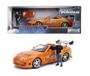 Imagem de Miniatura Velozes E Furiosos Toyota Supra 1995 Com Boneco Brian - 1/24 - Jada