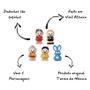 Imagem de Miniaturas Turma Da Mônica Dedoches Lider Brinquedos 5 Personagens Original Cebolinha Monica Sansão Cascão Magali