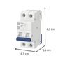 Imagem de Minidisjuntor Bipolar Mdwp-C20-2 400Vca Curva C Weg