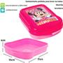 Imagem de Minnie Rosa Kit Porta Lanche Escola Passeio 3 Itens Plasutil