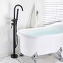 Imagem de Misturador monocomando de piso para banheira ducha manual gh035b preto sofisticado resistente