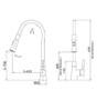 Imagem de Misturador Monocomando Lorenzetti p/Coz. Ref. 2257 G27  Like Flex Gray - 7048557