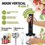 Imagem de Mixer 500w 4 em 1 Inox Preto 110v - Multifuncional e Eficiente