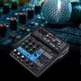 Imagem de Mixer de áudio para console de mixagem TFCFL de 4 canais com Bluetooth USB