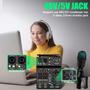 Imagem de Mixer de Áudio Profissional 4 Canais com 2 Microfones Sem Fio - Bluetooth, USB, 48V Phantom Power
