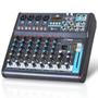 Imagem de Mixer de áudio Pyle PMXU83BT 8 canais USB Bluetooth MP3 preto