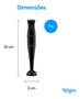 Mixer Vertical Turbo Chef Elgin 3 em 1 200W Preto 110V Imagem de Mixer Vertical Turbo Chef Elgin 3 em 1 200W Preto 110V