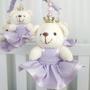 Imagem de Mobile para berço musical giratório princesa lilás - Le-leão Artigos Infantis