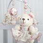 Imagem de Mobile para berço musical giratório ursa floral rosé