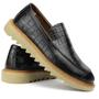 Imagem de Mocassim Casual Derby Couro Masculino Croco Moderno Leve