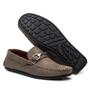 Imagem de Mocassim Casual Masculino Costura Detalhe Metal Fivela Calce Fácil Confortável