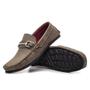 Imagem de Mocassim Casual Masculino Costura Detalhe Metal Fivela Calce Fácil Confortável