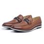 Imagem de Mocassim Casual Masculino Slip On Masculino em Couro cor Caramelo