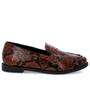Imagem de Mocassim Couro Cobra Animal Print Tira