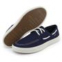 Imagem de Mocassim Dockside Masculino Lona Calce Facil Espumado Palmilha Gel Confortavel Solado Resistente