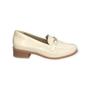 Imagem de Mocassim Feminino Casual Corrente Dourada Ouro Salto Baixo Ramarim Ref: 24-16101