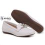 Imagem de Mocassim Feminino Confort Bico Quadrado Corrente Myrol Outlet