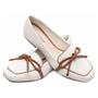 Imagem de Mocassim Feminino Off White e Caramelo 456-012D