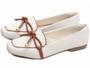 Imagem de Mocassim Feminino Rasteiro Off White Branco Torricella