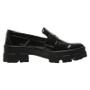 Imagem de Mocassim Loafer Feminino Verniz Preto Plataforma Tratorado