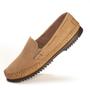 Imagem de Mocassim Masculino Casual Confortável Couro Sola Alta Estiloso Moda Social Usar Meia Jovem Moderno