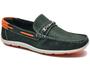 Imagem de Mocassim Masculino Dockside Couro Elastico Lateral Verde Militar