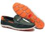 Imagem de Mocassim Masculino Dockside Couro Elastico Lateral Verde Militar