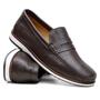 Imagem de Mocassim Masculino Docksider Café Couro DIfranca - 022