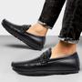 Imagem de Mocassim Masculino Driver Dockside Sapato Social Sapatilha Casual Confortável Bridão Estilo Italiano
