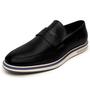 Imagem de Mocassim Masculino Noivo Confortável Sapato de Couro Oxford Slip On Loafer