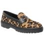 Imagem de Mocassim Pelo Leopardo Caramelo/Couro Premium Fly Preto 6003