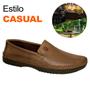 Imagem de Mocassim Sapatilha Masculino FreeWay Logan X1 Casual Elástico Couro Trabalho Casual Dia a Dia Rústico