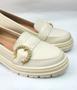 Imagem de Mocassim Tratorado Feminino Moleca Off White 5775.106