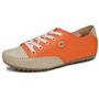 Imagem de Mocatênis Feminino Top Franca Shoes Laranja e Bege