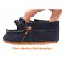 Imagem de Moccs Mocassim Infantil Bili Bilu Couro Camurça Azul 3403