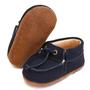 Imagem de Moccs Mocassim Infantil Bili Bilu Couro Camurça Azul 3403