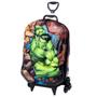 Imagem de Mochila 3D Hulk Rodinhas + Lancheira Avengers Verde