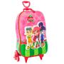 Imagem de Mochila 3D Rodinhas Infantil + Lancheira Moranguinho Rosa