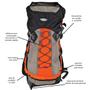 Imagem de Mochila 60L Impermeável Viagem Camping Esporte 6103 Laranja