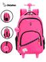Imagem de Mochila Barbie com Rodas e Lancheira Térmica Arco-íris