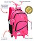 Imagem de Mochila Barbie com Rodas e Lancheira Térmica Arco-íris