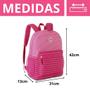 Imagem de Mochila Bolsa Costas Listras Listrada Feminina Style Juvenil - Reforçada Resistente - Clio