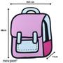 Imagem de Mochila Bolsa Escolar 2D Desenho Cartoon Newpen Pink Grande