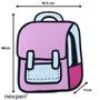 Imagem de Mochila Bolsa Escolar 2D Desenho Cartoon Newpen PINK Grande