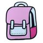 Imagem de Mochila Bolsa Escolar 2D Desenho Cartoon Newpen Pink Grande