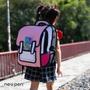 Imagem de Mochila Bolsa Escolar 2D Desenho Cartoon Newpen Pink Grande