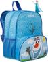 Imagem de Mochila Bolsa Escolar Infantil Pequena Olaf Frozen 2 Elza Ana Menino Disney Menina Azul Alça De Costa Dermiwil