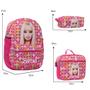 Imagem de Mochila Bolsa Escolar Menina Barbie Costa Lancheira Térmica